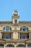 Louisville, Kentucky, USA: historic Victorian Italianate facade with clock tower of the former German Insurance Bank, built in 1882 under a design by the architect Charles D. Meyer - West Market Street - photo by M.Torres