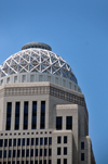 Louisville, Kentucky, USA: top part of the AEGON tower - skyscraper designed by architect John Burgee - formely known as Capital Holding Center and Providian Center - constructed of reinforced concrete, crowned with a Romanesque dome, currently the tallest building in the state of Kentucky - West Marketstreet - photo by M.Torres