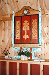 Door County (Wisconsin): interior of a Norwegian stave church - photo by G.Frysinger