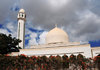 Lusaka, Zambia: Omar mosque - white mosque on Independence Avenue, Chakwa Road - Masjid e Umar Al Farook - the foundation stone was laid by Moulana Qari Siddiq Bandwi saheb - photo by M.Torres