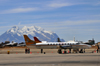 El Alto, La Paz department, Bolivia: La Paz El Alto International Airport - LPB - Amaszonas Fairchild SA-227CC Metro 23 - Fairchild Swearingen Metroliner - mount Illimani and old aircraft in the background - CP-2473 - cn DC-842B - photo by M.Torres