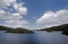 Gulf of Ancud, Los Lagos Region, Chile: temperate rain forest, ocean and islands en route from Puerto Montt to Puerto Natales - Patagonia - photo by C.Lovell