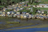 Castro, Chilo island, Los Lagos Region, Chile: palafitos, shingled houses on stilts, extend into a lagoon and are the homes of Castros fishermen Fiordo de Castro - photo by C.Lovell