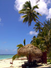 Cook Islands - Rarotonga island: sunny day on black Rock Beach - photo by B.Goode