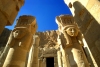 Egypt - Thebes: Queen Hetshepsut temple - faces (photo by J.Wreford)