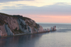 Isle of Wight, South East England, UK: the needles - chalk stacks off the North West coast - entrance to the Solent - photo by I.Middleton