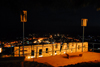 Gondar, Amhara Region, Ethiopia: Goha Hotel sign and the city lights - photo by M.Torres