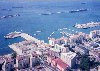 Gibraltar: harbour and Algeciras bay - also Coaling island, detached mole and south mole - photo by Miguel Torres