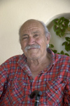 Greece, Dodecanese Islands,Nisyros: portrait of old man in village cafe, Nikia - photo by P.Hellander