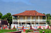 Ouanaminthe / Juana Mendez, Nord-Est Department, Haiti: private school on the central square - College sur le Rocher - photo by M.Torres