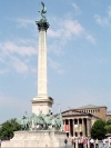 Hungary / Ungarn / Magyarorszg - Budapest: Archangel Gabriel at the Millennium monument - Heroes' Square /  Millenniumi emlkm - Hosk tere (photo by M.Bergsma)