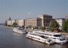 Hungary / Ungarn / Magyarorszg - Budapest: tour boats and the Academy of Sciences seen from the Chain bridge / Magyar Tudomnyos Akadmia (photo by M.Bergsma)