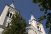 Latvia / Latvija - Rezekne: Roman Catholic Church of the Sorrowful Virgin - towers - religious architecture - Europe - Baltic states - photo by Alex Dnieprowsky