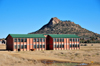 Leqele, Lesotho: cows at the primary school - hill in the background - photo by M.Torres