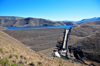 Mohale Dam, Lesotho: rock-fill dams are resistant to damage from earthquakes - part of the Lesotho Highlands Water Project - the volume of rockfill in the wall is 7 million cubic meters - photo by M.Torres