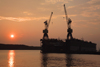 Klaipeda, Lithuania: dry dock at sunset - photo by A.Dnieprowsky