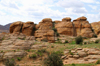 Gobi desert, southern Mongolia: rock wall at Baga Gazriin Chuluu - photo by A.Ferrari