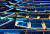 Morocco / Maroc - Mogador / Essaouira: blue boats - photo by M.Ricci