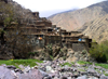 Morocco / Maroc - Tinerhourhine (Marrakesh Tensift-Al Haouz region): honeycomb construction - Imenane Valley - High Atlas - photo by J.Kaman