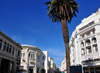 Casablanca, Morocco: view along Boulevard Mohammed V, designed by Henri Prost - former blvd de la Gare - near the central market - photo by M.Torres