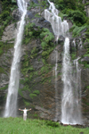 Tal, Annapurna region, Gandaki Zone, Nepal: the waterfalls - Annapurna Circuit Trek - photo by M.Wright