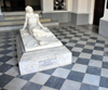 Panama City / Ciudad de Panama: Plaza de la Independencia - statue by Erico Biaga at Antiguo Palacio Municipal, representing Panama between the two oceans - Museo de Historia de Panam - photo by M.Torres