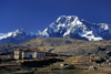 Ausangate massif, Cuzco region, Peru: rural church in the village of Pacchanta below Cerro Ausangate- Andes Mountains - photo by C.Lovell