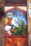 Sicily / Sicilia - Palermo: learn Sicilian! - St George on a gate (photo by Anna Slaczka)