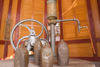 Restored ancient spring with antique drinking bottles, Kostrivnica, Rogaska Slatina, Slovenia - photo by I.Middleton