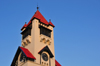 Dar es Salaam, Tanzania: Azania Front Lutheran Church - belfry - Bavarian architecture - corner of Sokoine Drive and Azikiwe Street, Kivukoni front - photo by M.Torres