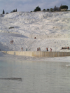 Turkey - Pamukkale (Denizli province): pools rich in calcium bi-carbonate - photo by R.Wallace