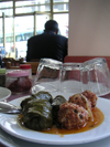 Trabzon / Trebizond / TZX - ancient Greek city of Trapezus - Black Sea region, Turkey: Kofte and dolma in a caf - photo by A.Kilroy