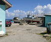 Funafuti atoll, Tuvalu: the harbour - fishing trawlers on shore - photo by G.Frysinger