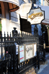 Boston, Massachusetts, USA: Cheers Boston bar - exterior shot - sign and railing - Beacon Street - former Bull and Finch Pub - photo by M.Torres