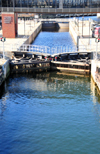 Boston, Massachusetts, USA: Charles River Dam - Colonel Richard Gridley Locks - part of the Boston Harborwalk - photo by M.Torres