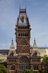 Cambridge, Greater Boston, Massachusetts, USA: brick faade of the Memorial Hall of Harvard - photo by C.Lovell