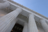 Washington, D.C., USA: pillars of the Lincoln Memorial on The Mall - peristyle of 38 fluted Doric columns - colonnade - photo by C.Lovell