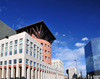 Denver, Colorado, USA: Denver Public Library - rotunda and loggia along West 13th Ave. - ING Security Life Center on the right - photo by M.Torres