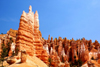 Bryce Canyon National Park, Utah, USA: Queens Garden Trail - rock fin agains a backdrop of hoodoos- photo by A.Ferrari