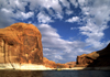 Lake Powell, Utah, USA: sandstone meets water in Reflection Canyon - photo by C.Lovell