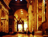 Vatican: St.Peter's Basilica - nave and Baldacchino - photo by J.Fekete